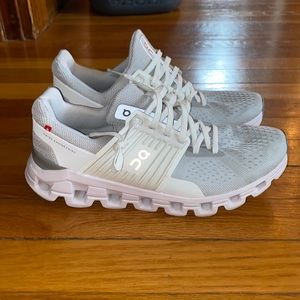 ON Cloudswift white women’s running sneakers